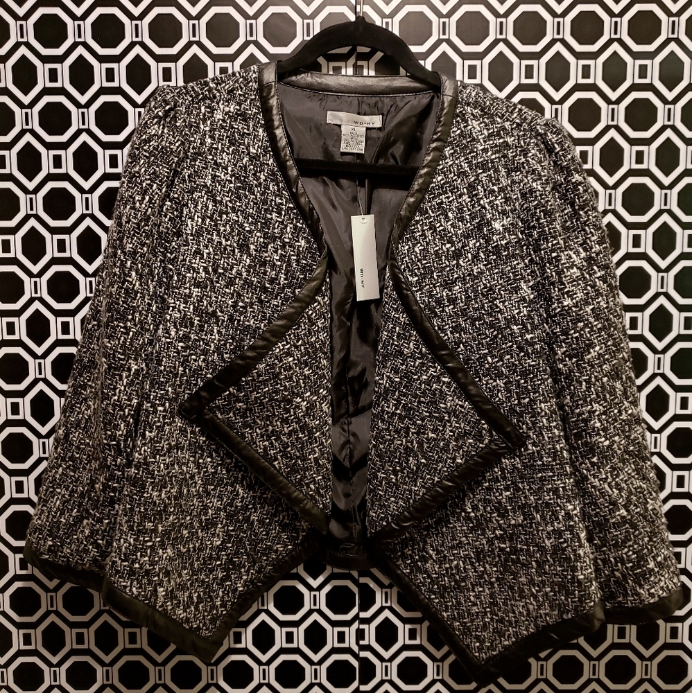 WD•NY | Black/White Tweed Jacket Size L/XL